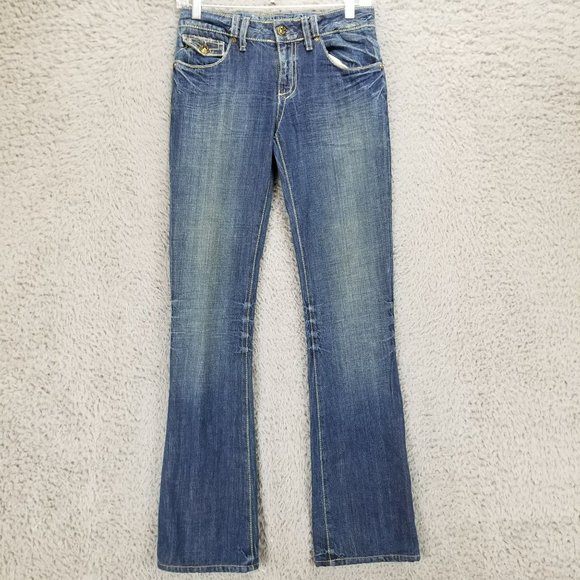 Duarte Jeans Womens 24 Tall Medium Wash Stretch Mid Rise Bootcut *Altered* - Picture 1 of 15